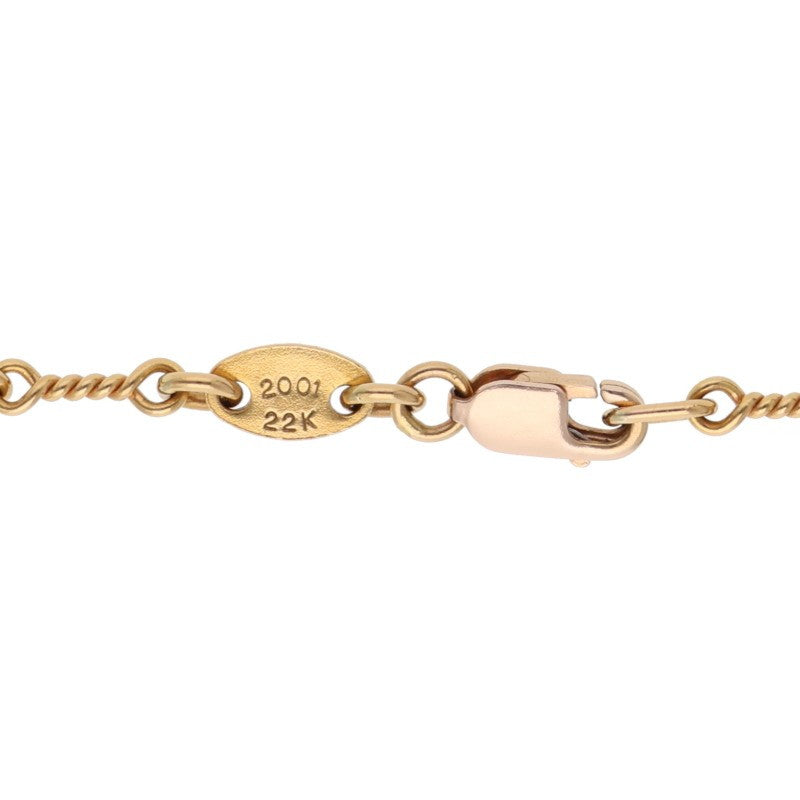 Chrome Hearts 22K Twist Chain Gold Necklace Size 20INCH