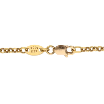 Chrome Hearts 22K Roll Chain Necklace Yellow Size ONE SIZE