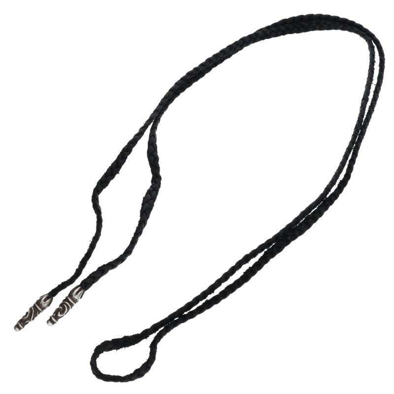 Chrome Hearts Scroll Leather Braid 925 Silver Size ONE SIZE