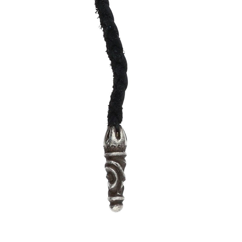 Chrome Hearts Scroll Leather Braid 925 Silver Size ONE SIZE