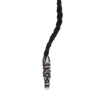Chrome Hearts Scroll Leather Braid 925 Silver Size ONE SIZE