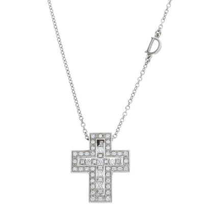 DAMIANI Belle Epoque XS K18WG Diamond Cross Size ONE SIZE