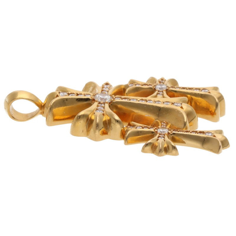 Chrome Hearts 22K Triple CH Cross ONE SIZE Size ONE SIZE