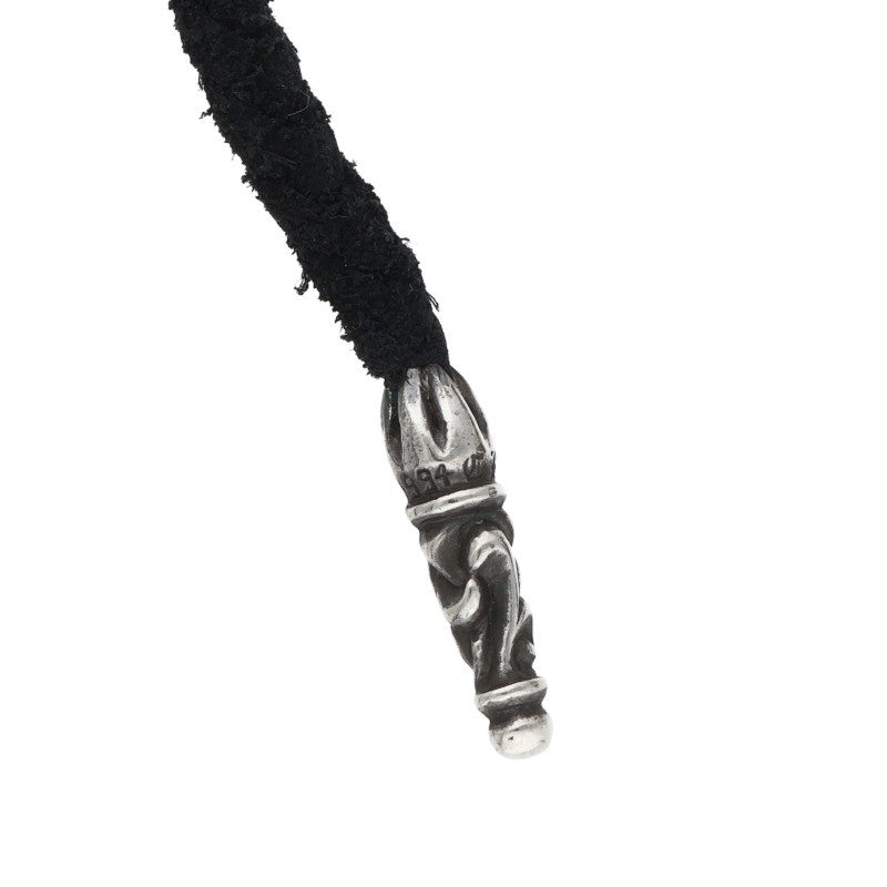 Chrome Hearts Scroll Leather Braid 925 Silver Size ONE Multi