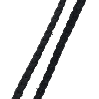 Chrome Hearts Scroll Leather Braid 925 Silver Size ONE Multi