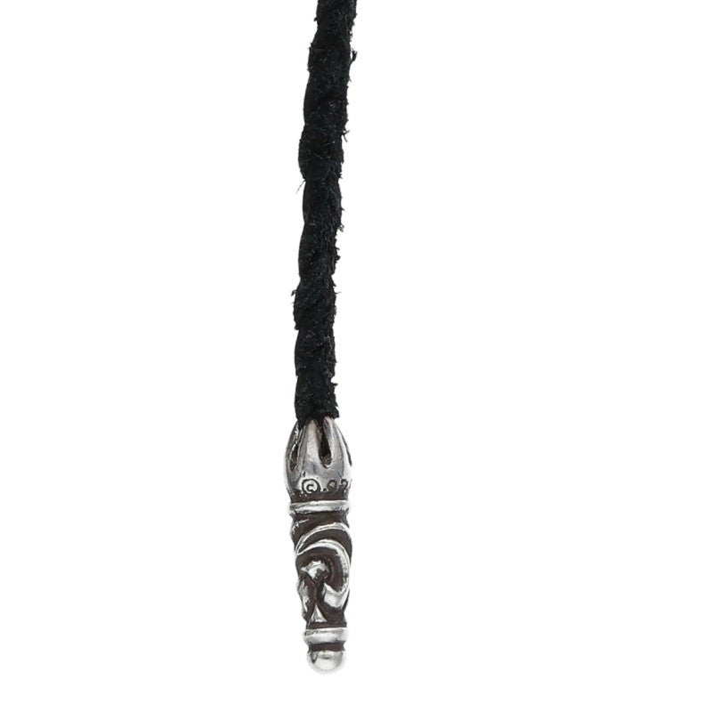 Chrome Hearts Scroll Leather Braid 925 Size ONE SIZE