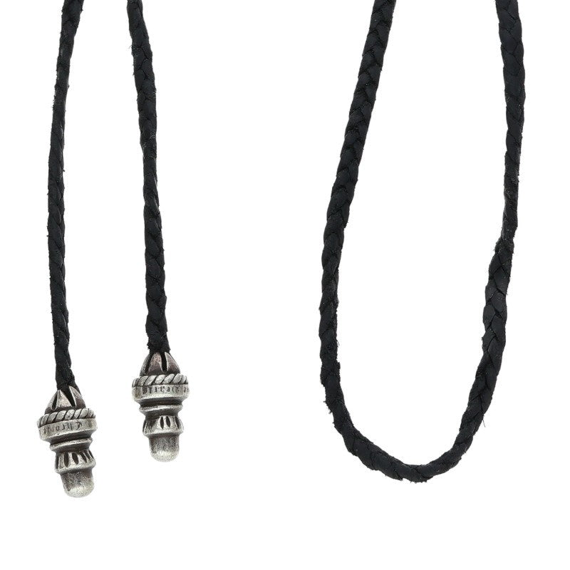 Chrome Hearts Bolo Tip Leather Braid Necklace Size ONE SIZE