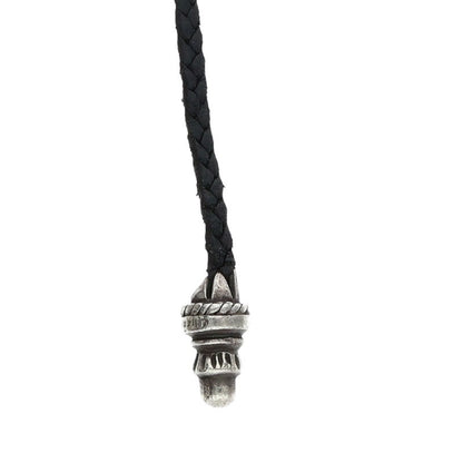 Chrome Hearts Bolo Tip Leather Braid Necklace Size ONE SIZE