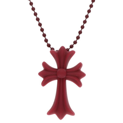 Chrome Hearts Small CH Cross Rubber Necklace Size ONE SIZE
