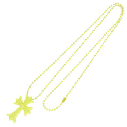 Chrome Hearts Small CH Cross Rubber Necklace Size ONE Yellow