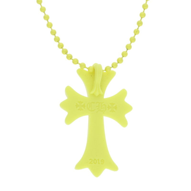 Chrome Hearts Small CH Cross Rubber Necklace Size ONE Yellow