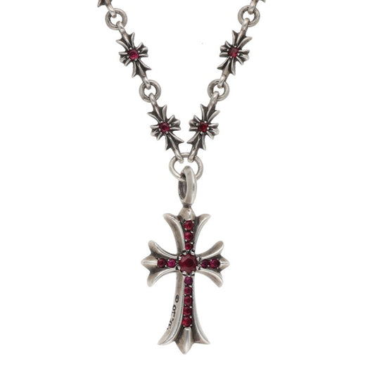 Chrome Hearts Tiny E Fat Cross PAVE Ruby Size ONE SIZE