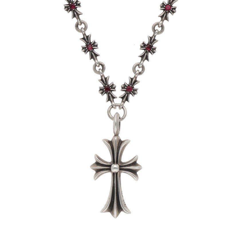 Chrome Hearts Tiny E Fat Cross PAVE Ruby Size ONE SIZE