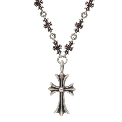 Chrome Hearts Tiny E Fat Cross PAVE Ruby Size ONE SIZE