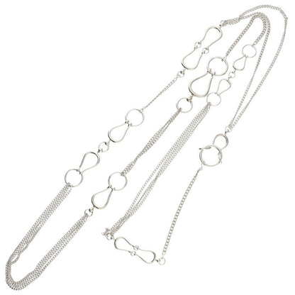 HERMES Horsebit Sterling Silver Necklace Size ONE SIZE