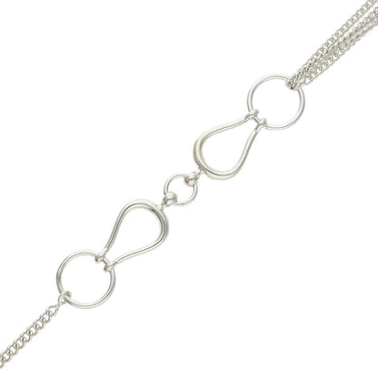 HERMES Horsebit Sterling Silver Necklace Size ONE SIZE
