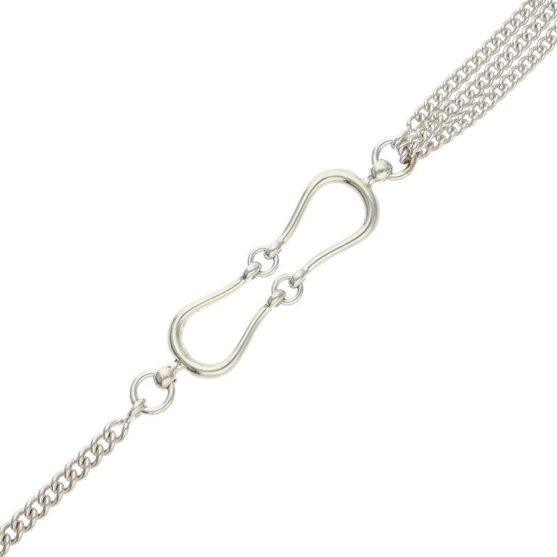 HERMES Horsebit Sterling Silver Necklace Size ONE SIZE