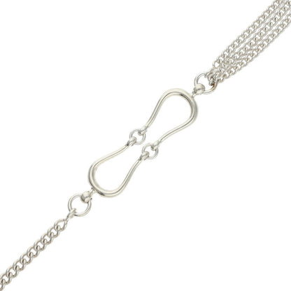 HERMES Horsebit Sterling Silver Necklace Size ONE SIZE