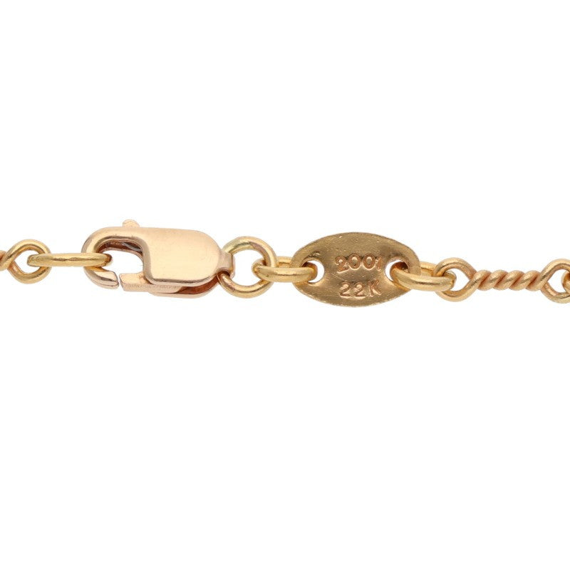 Chrome Hearts 22K Twist Chain Yellow Gold Necklace Size 24