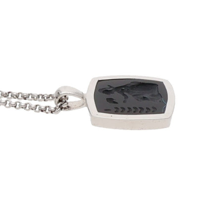 TOM WOOD Cushion Pendant Athena Onyx Necklace Size ONE SIZE