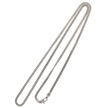 TOM WOOD Silver Curb Chain Necklace Size 60CM
