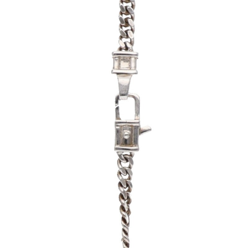 TOM WOOD Silver Curb Chain Necklace Size 60CM