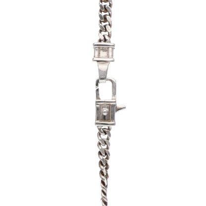 TOM WOOD Silver Curb Chain Necklace Size 60CM