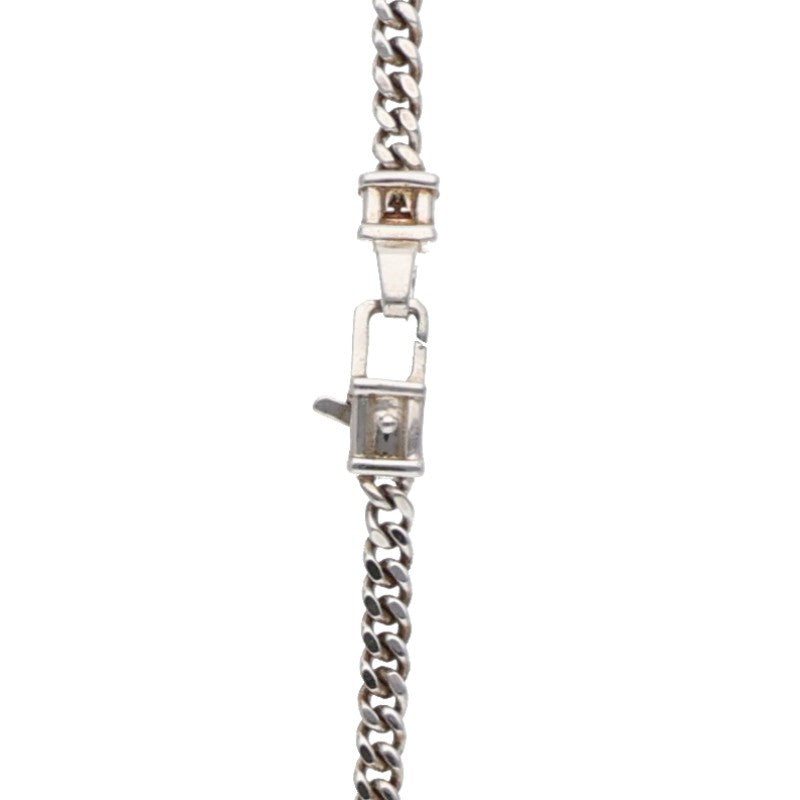 TOM WOOD Silver Curb Chain Necklace Size 60CM
