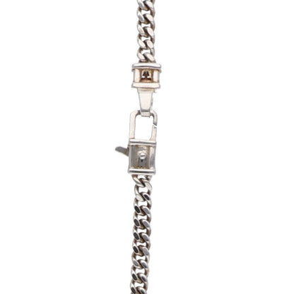 TOM WOOD Silver Curb Chain Necklace Size 60CM