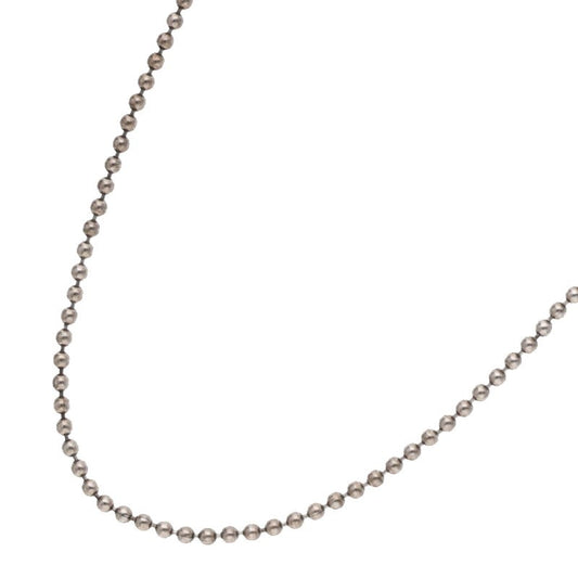 TOM WOOD Silver Ball Chain Necklace Size 24.5INCH