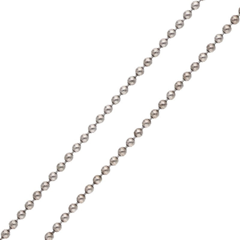 TOM WOOD Silver Ball Chain Necklace Size 24.5INCH