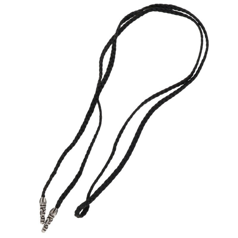 Chrome Hearts Scroll Leather Braid 925 Silver Size ONE SIZE