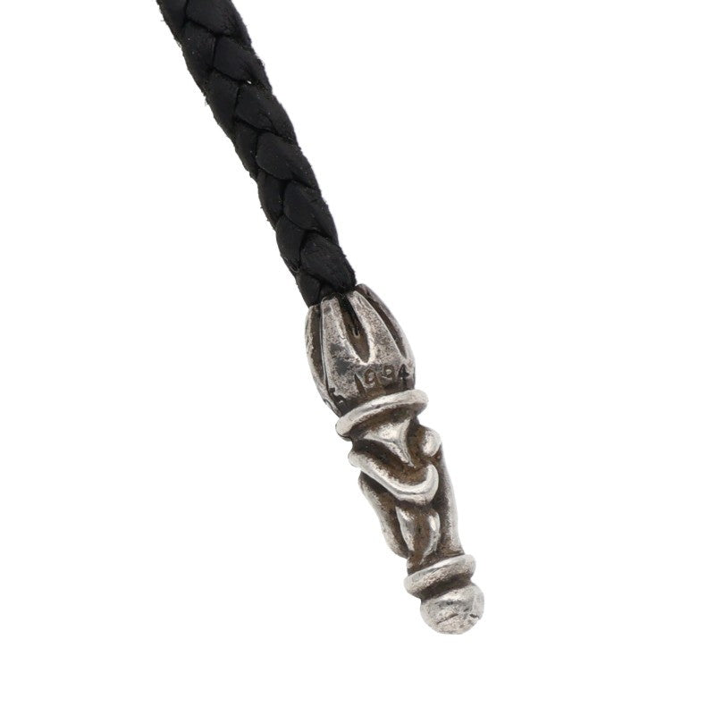 Chrome Hearts Scroll Leather Braid 925 Silver Size ONE SIZE