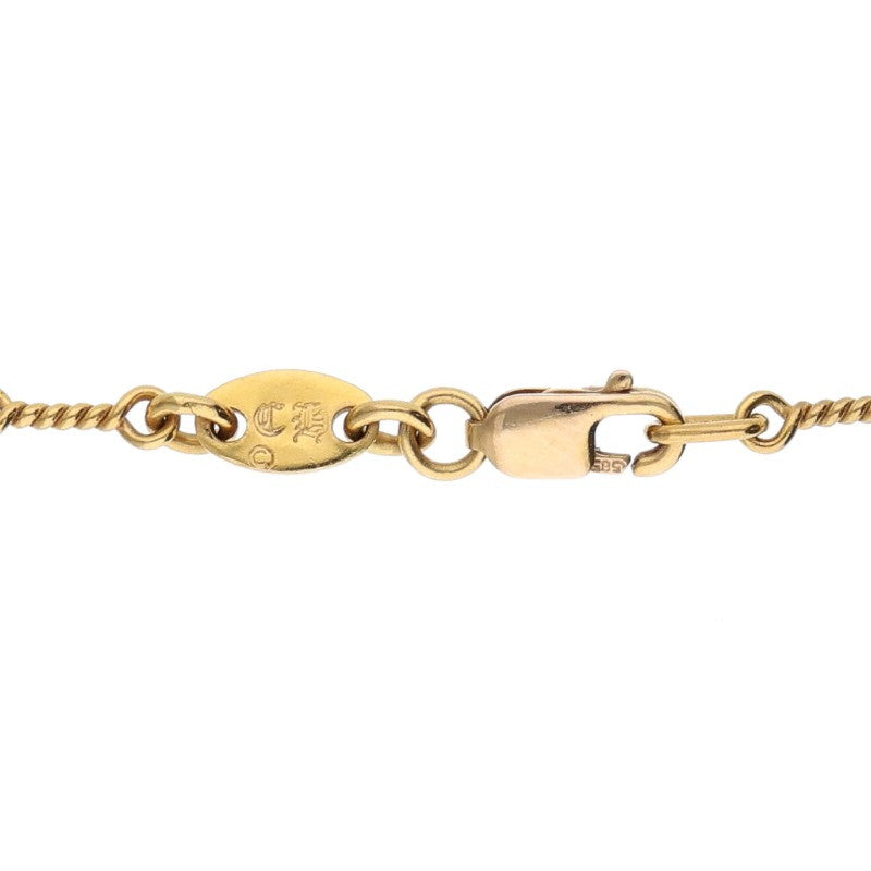 Chrome Hearts 22K Twist Chain 18 Gold Necklace Size Yellow