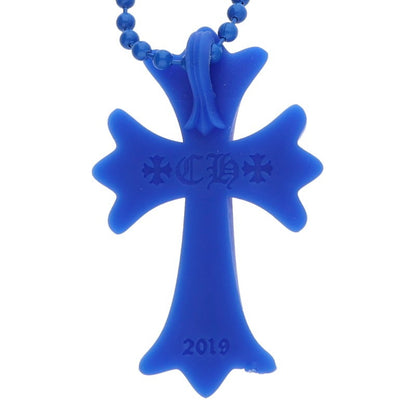 Chrome Hearts Rubber Small CH Cross Necklace Size ONE Blue
