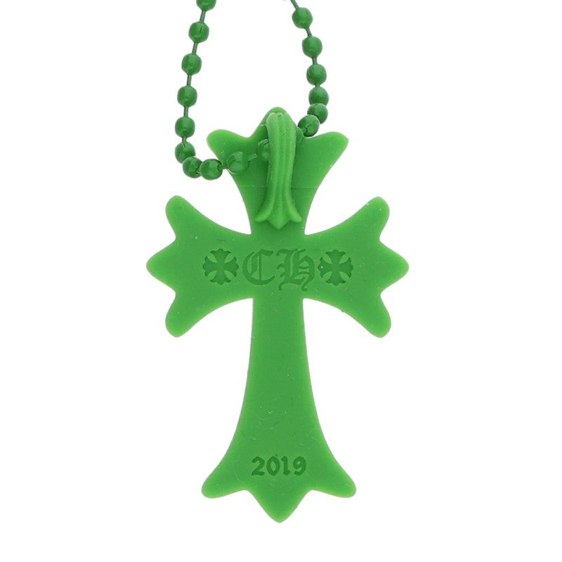 Chrome Hearts Rubber Small CH Cross Necklace Size ONE Green