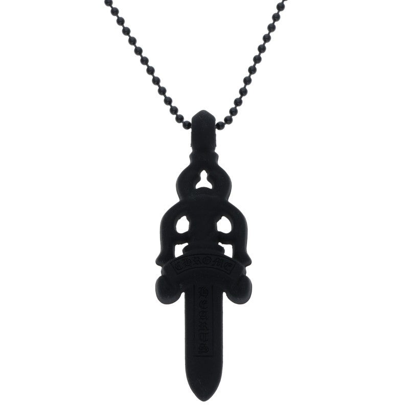 Chrome Hearts Rubber Large Dagger Necklace Size ONE Black