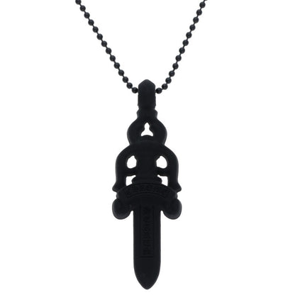 Chrome Hearts Rubber Large Dagger Necklace Size ONE Black