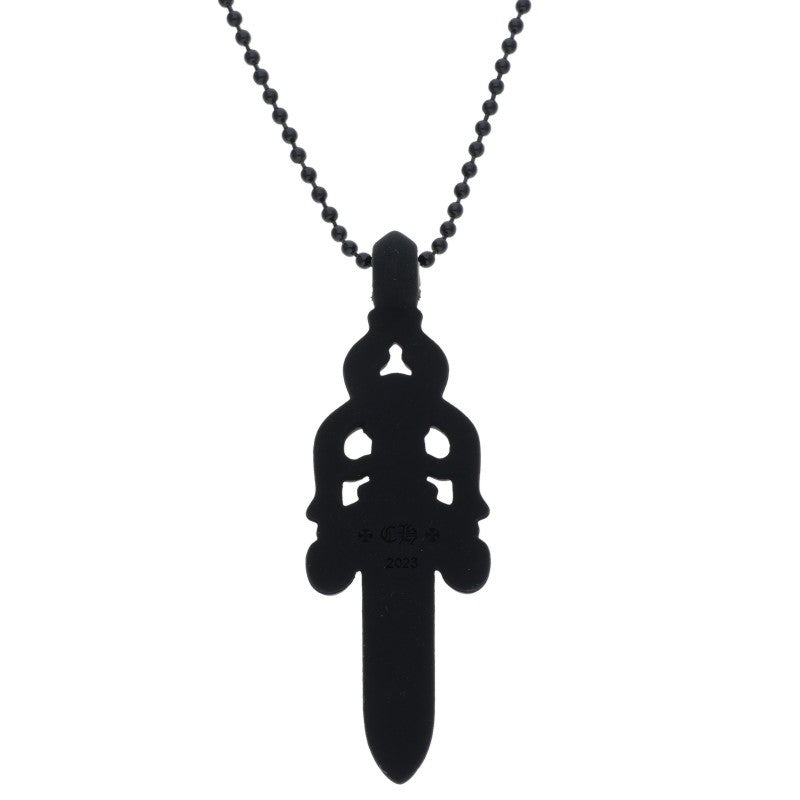 Chrome Hearts Rubber Large Dagger Necklace Size ONE Black
