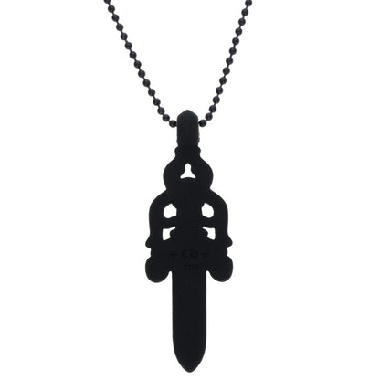 Chrome Hearts Rubber Large Dagger Necklace Size ONE Black