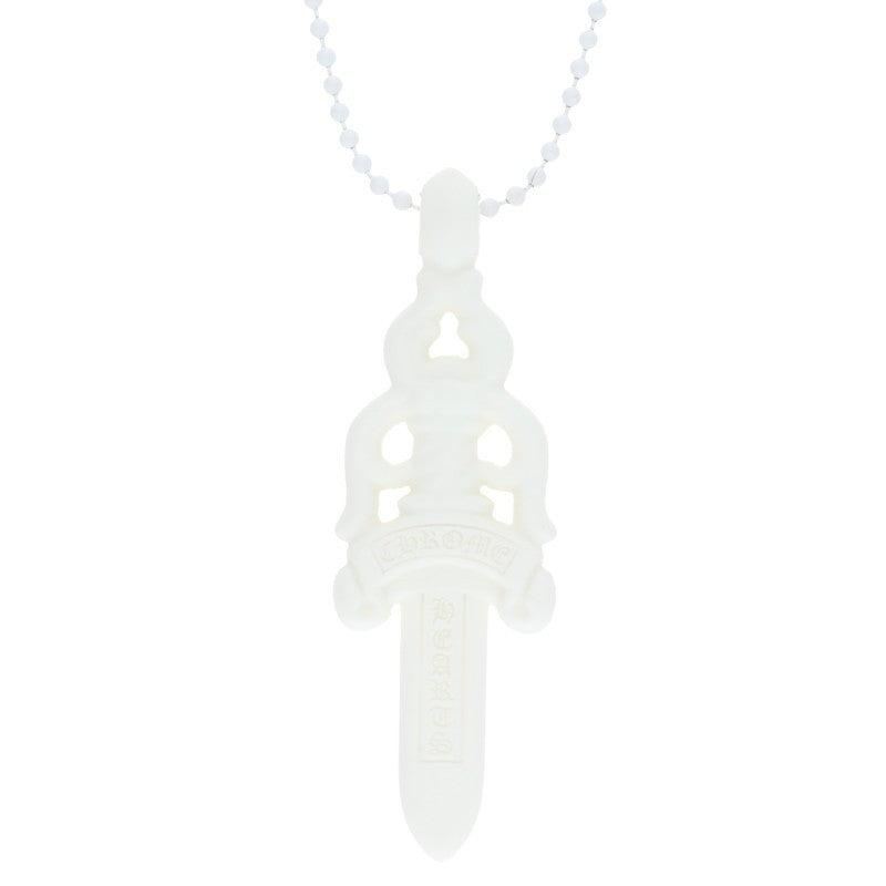 Chrome Hearts Rubber Large Dagger Necklace Size ONE White