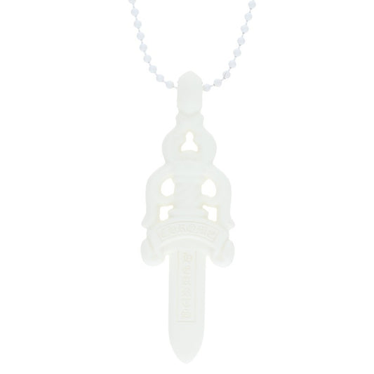 Chrome Hearts Rubber Large Dagger Necklace Size ONE White