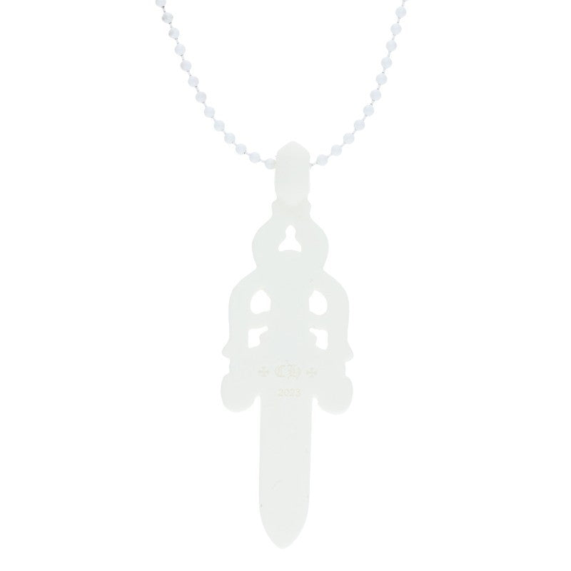 Chrome Hearts Rubber Large Dagger Necklace Size ONE White