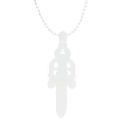 Chrome Hearts Rubber Large Dagger Necklace Size ONE White