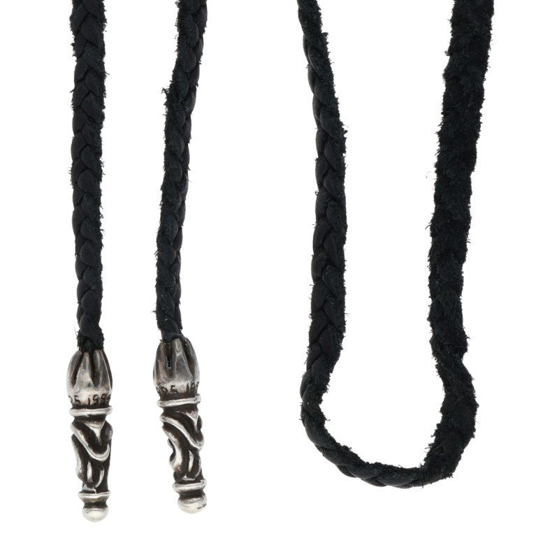 Chrome Hearts Scroll Leather Braid Necklace Size ONE SIZE
