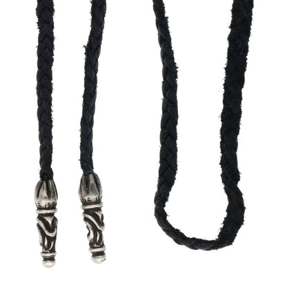 Chrome Hearts Scroll Leather Braid Necklace Size ONE SIZE