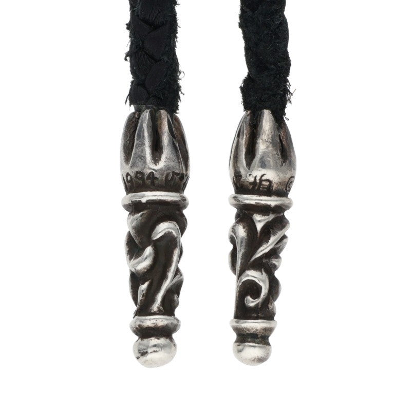 Chrome Hearts Scroll Leather Braid Necklace Size ONE SIZE