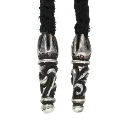 Chrome Hearts Scroll Leather Braid Necklace Size ONE SIZE