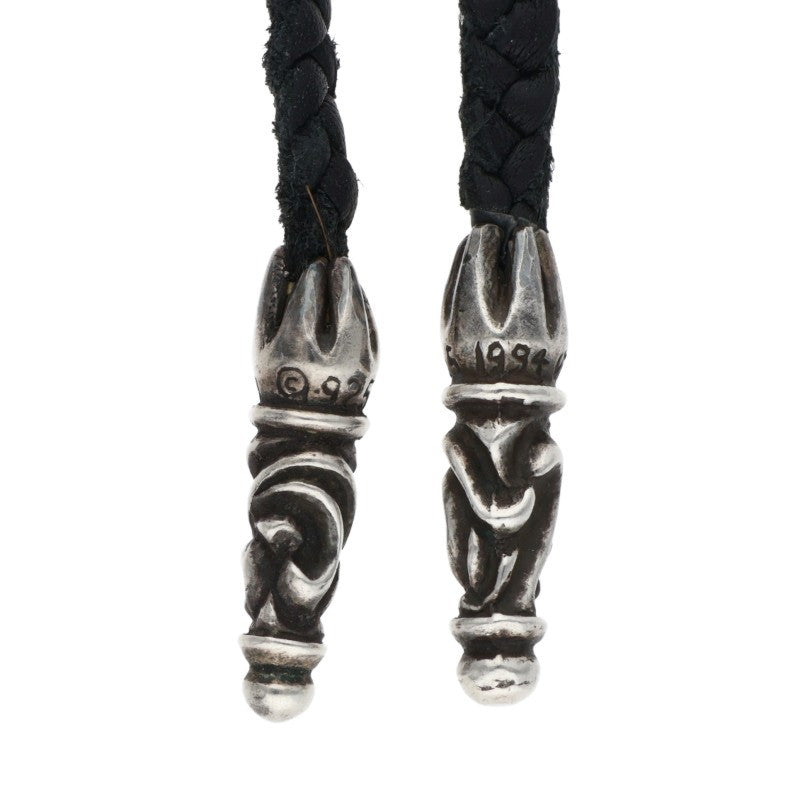 Chrome Hearts Scroll Leather Braid Necklace Size ONE SIZE