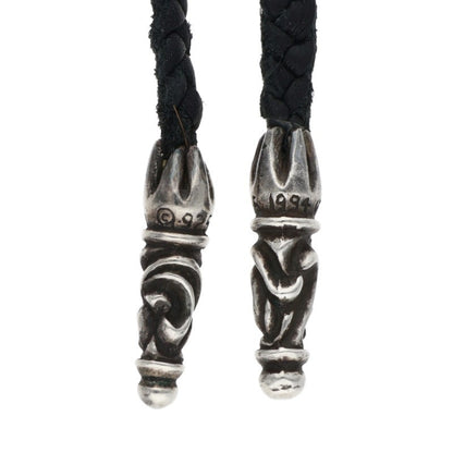 Chrome Hearts Scroll Leather Braid Necklace Size ONE SIZE
